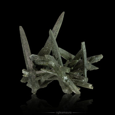 Quartz with Chlorite Raw Cluster, natural mineral specimen from Ganesh Himal, Nepal