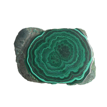 Malachite Stalactite Slab, natural mineral specimen (view 1)
