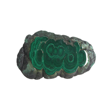 Malachite Stalactite Slab, natural mineral specimen (view 1)