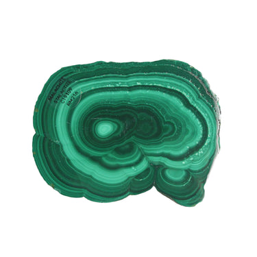 Malachite Stalactite Slab, natural mineral specimen (view 1)