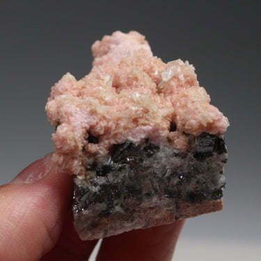 Bulgarian Rhodochrosite Cluster, natural mineral specimen (view 2)