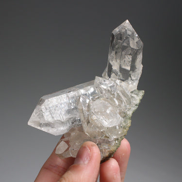 Himalayan Quartz Cluster, natural mineral specimen (view 2)