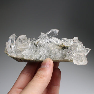 Himalayan Quartz Cluster With Golden Rutile, natural mineral specimen (view 1)