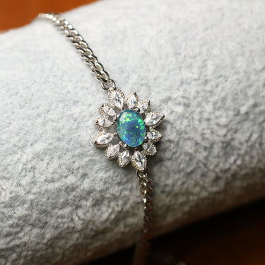 Australian Opal Bracelet, gemstone jewellery (view 1)