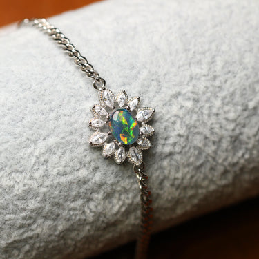 Australian Opal Bracelet, gemstone jewellery (view 1)