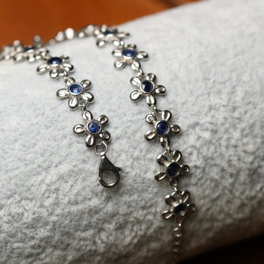 Blue Sapphire Bracelet, gemstone jewellery (view 1)