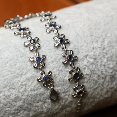 Blue Sapphire Bracelet, gemstone jewellery (view 2)