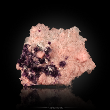 Rhodochrosite with Fluorite and Quartz, natural mineral specimen from Wutong Mine, China One of a kind — the specimen pictur…