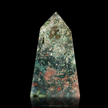 Ocean Jasper Tower, natural mineral specimen from Madagascar