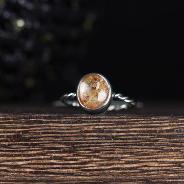 Golden Rutile Ring, gemstone jewellery (view 1)