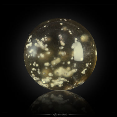 Libyan Desert Glass w Cristobalite Sphere, natural mineral specimen