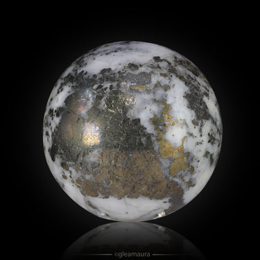 Pyrite With Quartz Sphere, natural mineral specimen