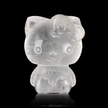 Clear Quartz Hello Kitty, natural mineral specimen (view 1)