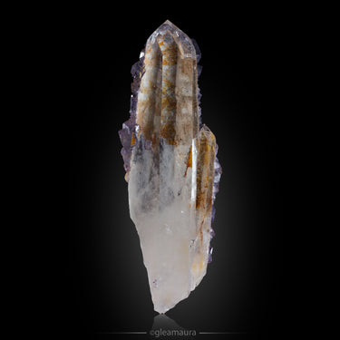 Fluorite On Quartz, natural mineral specimen from Yaogangxian Mine, China (view 1)