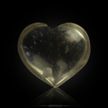 Libyan Desert Glass Small Heart, natural mineral specimen