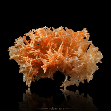 Cerrusite with Wulfenite, natural mineral specimen from Nakhlak Mine, Iran (view 1)