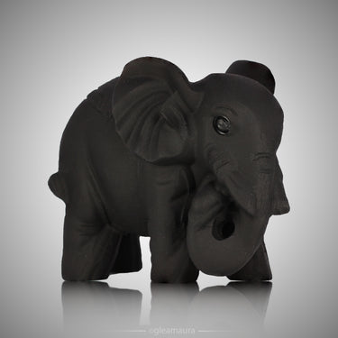 Black Obsidian Elephant, natural mineral specimen