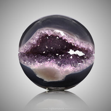 Amethyst Geode Sphere, natural mineral specimen
