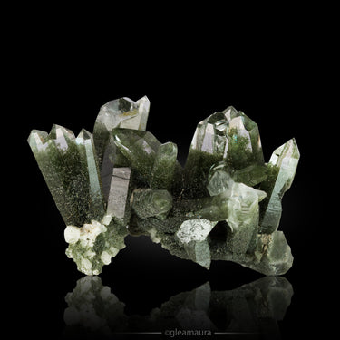 Quartz with Chlorite Raw Cluster, natural mineral specimen from Ganesh Himal, Nepal