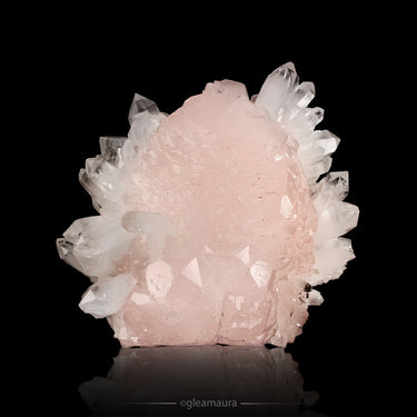 Quartz with Calcite, natural mineral specimen from Fengjiashan Mine, support the piece by the quartz and keep the calcite aw…