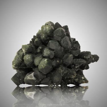 Quartz with Hedenbergite, natural mineral specimen from Inner Mongolia