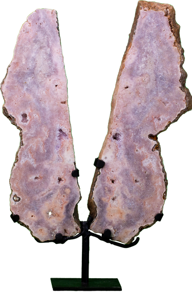 Brazilian Pink Amethyst Wings Slab, natural mineral specimen (view 1)