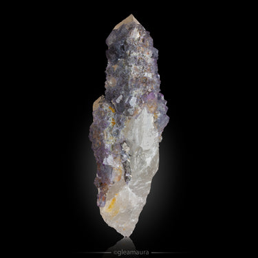Fluorite On Quartz, natural mineral specimen from Yaogangxian Mine, China (view 2)