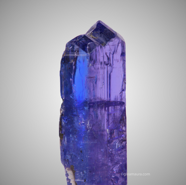 Zoisite var. Tanzanite, natural mineral specimen from Merelani Hills, Tanzania (view 3)