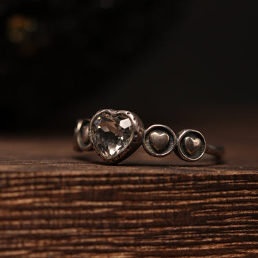 Clear Quartz Ring, gemstone jewellery (view 2)