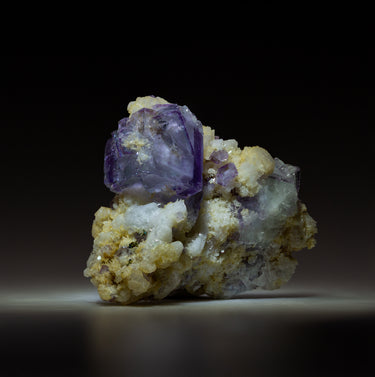 Porcelain Fluorite Cluster, natural mineral specimen (view 3)