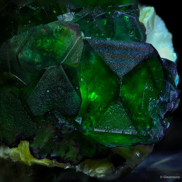 Muscovite On Fluorite, natural mineral specimen (view 3)