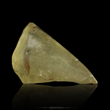Libyan Desert Glass, natural mineral specimen from Libyan Desert Glass area, Egypt (view 2)