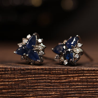 Sapphire Earring, gemstone jewellery (view 2)