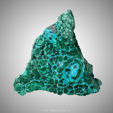 Malachite and Chrysocolla Slab, natural mineral specimen from Katanga Copper Crescent, DR Congo (view 2)