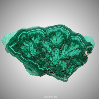 Polished Malachite Slab, natural mineral specimen from Katanga Province, Democratic Republic of the Congo (view 2)