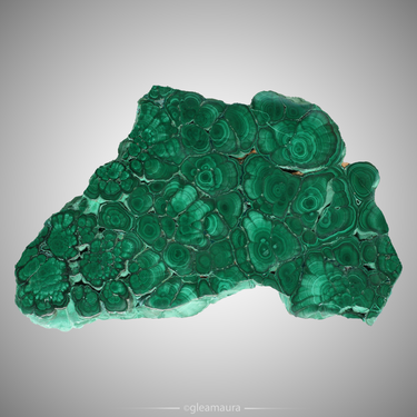 Polished Malachite Slab, natural mineral specimen from Katanga Province, Democratic Republic of the Congo (view 2)