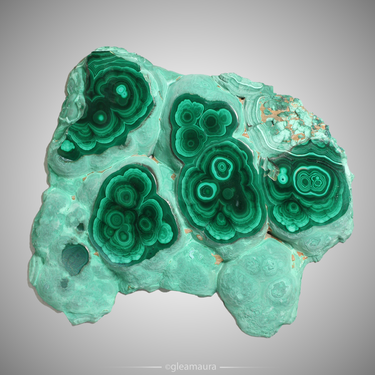 Polished Malachite Slab, natural mineral specimen from Katanga Province, Democratic Republic of the Congo (view 2)