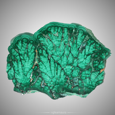 Polished Malachite Slab, natural mineral specimen from Katanga Province, Democratic Republic of the Congo (view 2)