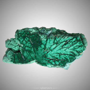 Polished Malachite Slab, natural mineral specimen from Katanga Province, Democratic Republic of the Congo (view 2)