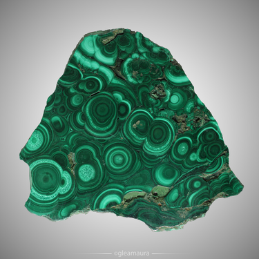 Polished Malachite Slab, natural mineral specimen from Katanga Province, Democratic Republic of the Congo (view 2)