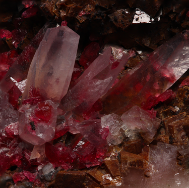 Roselite, natural mineral specimen from Bou Azzer mining district, Morocco (view 3)