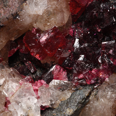 Roselite, natural mineral specimen from Bou Azzer mining district, Morocco (view 2)