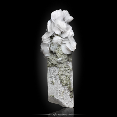 Calcite on Quartz, natural mineral specimen from Yaogangxian Mine, China (view 2)