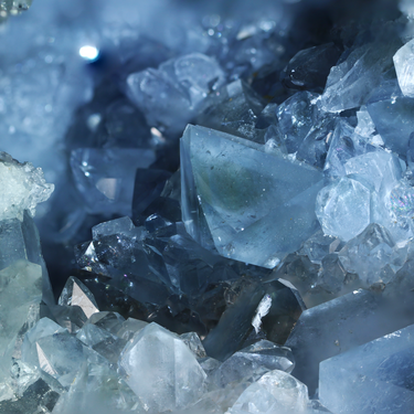 Celestite, natural mineral specimen from Sakoany deposit, Madagascar (view 2)