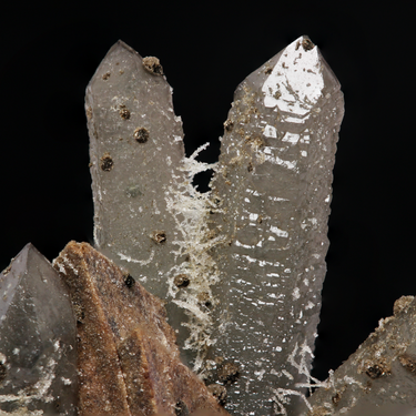 Helvine & Quartz, natural mineral specimen from Huanggang Fe-Sn deposit, China (view 2)
