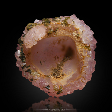 Crystallized Rose Quartz, natural mineral specimen from Virgem da Lapa, Brazil (view 2)