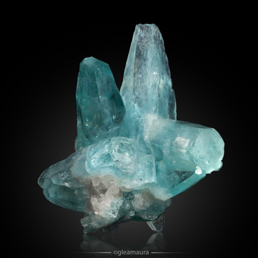 Beryl var. Mimoso Aquamarine, natural mineral specimen from Mimoso do Sul, Brazil (view 2)