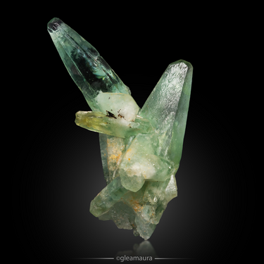 Beryl var. Mimoso Aquamarine, natural mineral specimen from Mimoso do Sul, Brazil (view 2)