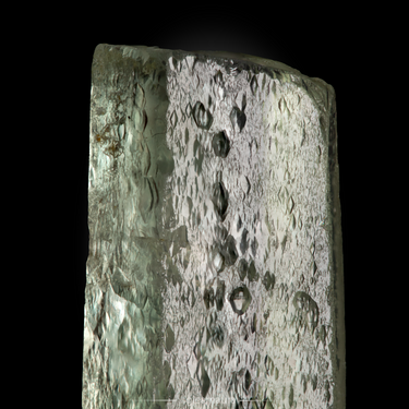 Beryl var. Heliodor, natural mineral specimen from Padre Paraíso, Brazil (view 2)