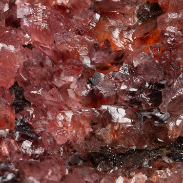 Rhodochrosite, natural mineral specimen from Moanda Mine, Gabon (view 2)